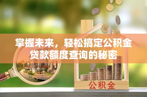 衢江掌握未来，轻松搞定公积金贷款额度查询的秘密