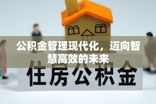 衢江公积金管理现代化，迈向智慧高效的未来